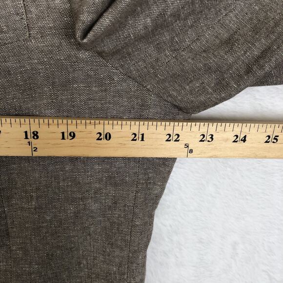 STAFFORD Linen Blend Sport Coat Sz 42L Tan Classic 2-Button Blazer‎ Jacket EUC - Picture 13 of 16
